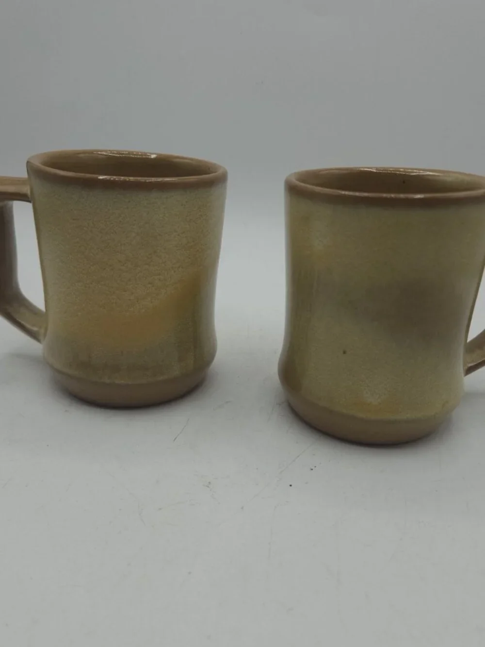 Set of 2 Plainsman, Gold by Frankoma Pottery, Earthenware Mugs